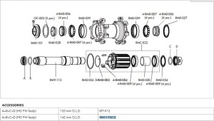 Fulcrum przejściówka do piast z osi QR na oś 12mm