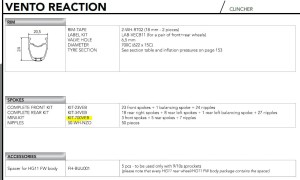 Campagnolo szprychy do kół Vento mini kit p+t