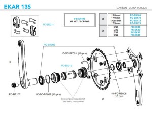 Campagnolo zestaw uszczelek i łożysk do UT(EKAR)