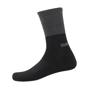 Skarpety rowerowe Shimano Wool Tall Socks czarno-szare