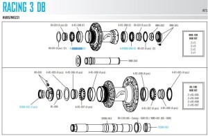 Łożysko piasty przód Fulcrum Racing 3DB