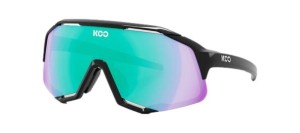 Okulary rowerowe Koo Demos czarne / zielone lustrzane soczewki