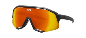 Okulary rowerowe Koo Demos czarne matowe / czerwone lustrzane soczewki