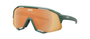 Okulary KOO Demos zielone matowe / pomarańczowe lustrzane soczewki 