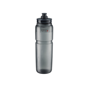 Bidon rowerowy Elite FLY Tex 950ml czarny przeźroczysty, szare logo