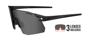 Okulary rowerowe TIFOSI MOAB XC blackout 3x szkło (Smoke, AC Red, Clear) 